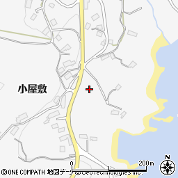 岩手県陸前高田市広田町小屋敷周辺の地図