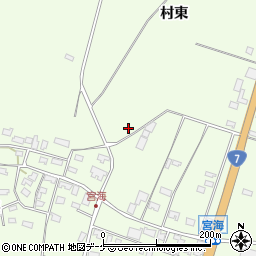 山形県酒田市宮海村東12周辺の地図