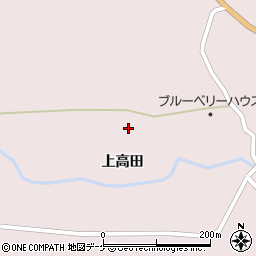 岩手県一関市厳美町上高田周辺の地図