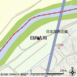 山形県酒田市宮海日向古川周辺の地図