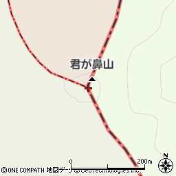 君ケ鼻山周辺の地図