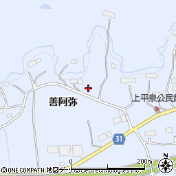 岩手県西磐井郡平泉町平泉善阿弥周辺の地図