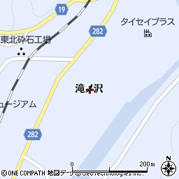 岩手県一関市東山町松川滝ノ沢周辺の地図