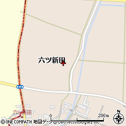 山形県酒田市宮内（六ツ新田）周辺の地図
