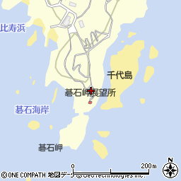 碁石埼灯台周辺の地図