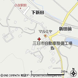 岩手県陸前高田市小友町上新田14周辺の地図