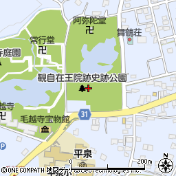 観自在王院跡周辺の地図