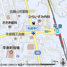 毛越寺入口周辺の地図