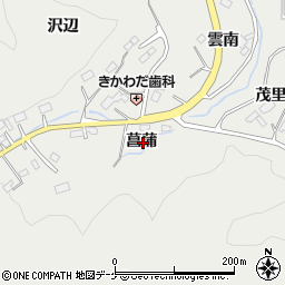 岩手県陸前高田市小友町菖蒲周辺の地図