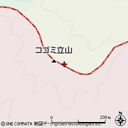 コゴミ立山周辺の地図