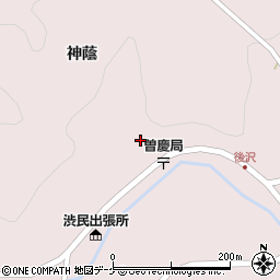 岩手県一関市大東町曽慶神蔭周辺の地図