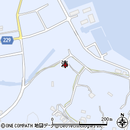 岩手県陸前高田市気仙町湊周辺の地図