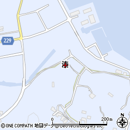 岩手県陸前高田市気仙町（湊）周辺の地図