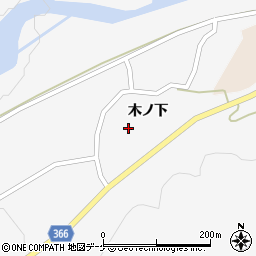 山形県酒田市福山木ノ下周辺の地図