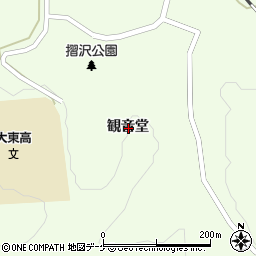 岩手県一関市大東町摺沢観音堂周辺の地図