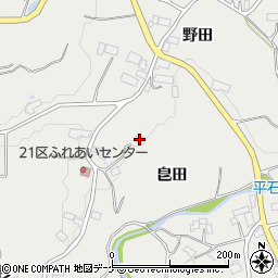 岩手県西磐井郡平泉町長島皀田周辺の地図