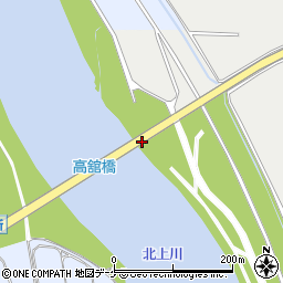高館橋周辺の地図