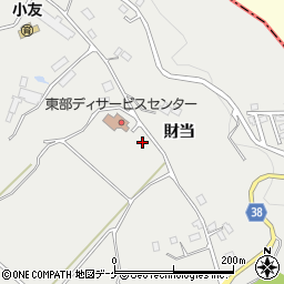 岩手県陸前高田市小友町財当周辺の地図