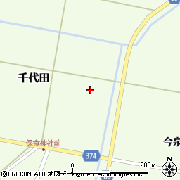 山形県酒田市千代田諏訪面周辺の地図