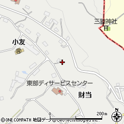 岩手県陸前高田市小友町財当32周辺の地図