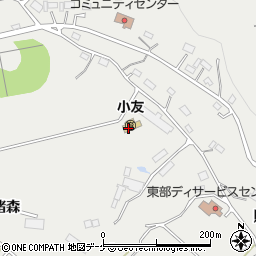 陸前高田市役所　小友保育所周辺の地図