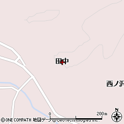 岩手県一関市大東町曽慶田中周辺の地図