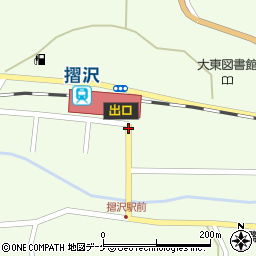 摺沢駅前周辺の地図