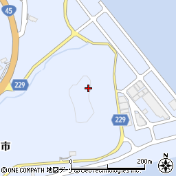 長部漁港線周辺の地図