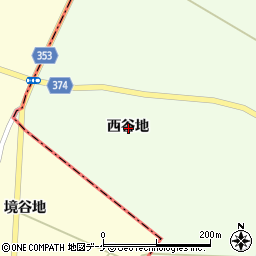 山形県酒田市千代田西谷地周辺の地図