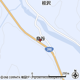 秋田県湯沢市皆瀬鳥谷周辺の地図