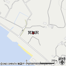 岩手県陸前高田市小友町（冥加沢）周辺の地図