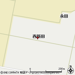 山形県遊佐町（飽海郡）岩川（西新田）周辺の地図