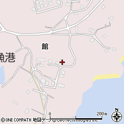 岩手県陸前高田市米崎町館周辺の地図