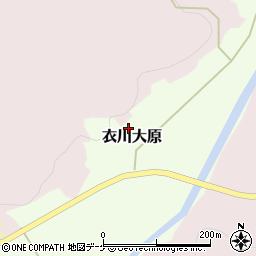 岩手県奥州市衣川大原38周辺の地図