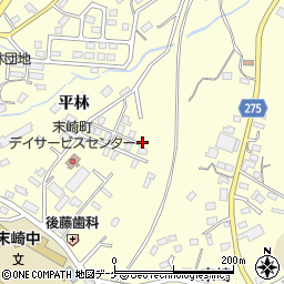 岩手県大船渡市末崎町平林周辺の地図