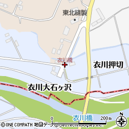 衣川橋周辺の地図