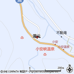 秋田県湯沢市皆瀬湯元周辺の地図