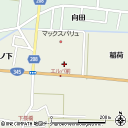 ホームセンタームサシ遊佐店駐車場周辺の地図