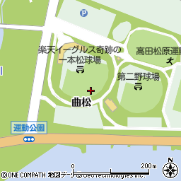 岩手県陸前高田市高田町曲松周辺の地図