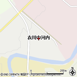 岩手県奥州市衣川中河内周辺の地図