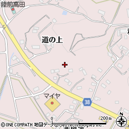 岩手県陸前高田市米崎町道の上周辺の地図