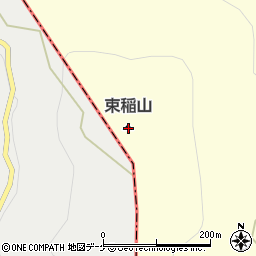 束稲山周辺の地図