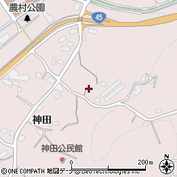 岩手県陸前高田市米崎町神田周辺の地図