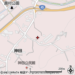 岩手県陸前高田市米崎町（神田）周辺の地図