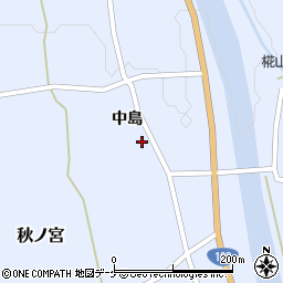 秋田県湯沢市秋ノ宮中島周辺の地図