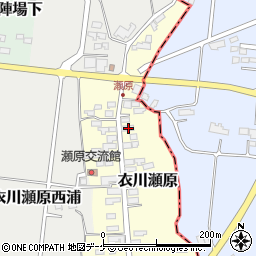 岩手県奥州市衣川瀬原43周辺の地図