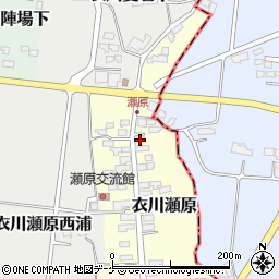 岩手県奥州市衣川瀬原44周辺の地図