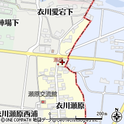 岩手県奥州市衣川瀬原50周辺の地図