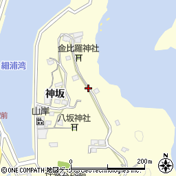 岩手県大船渡市末崎町神坂周辺の地図