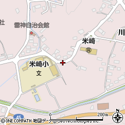 米崎小学校仮設住宅集会所周辺の地図